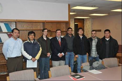 Dr. Hipel (fourth from left) with graduate students and researchers after his presentation