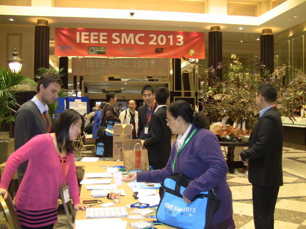 Busy registration desks