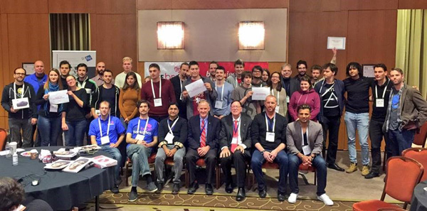 Winners, organizers and supporters of Brain & Vision Hackathon at SMC 2016