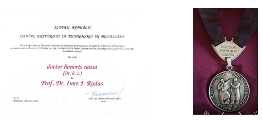 Doctor Honoris Causa title from Slovak University of Technology